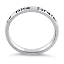 Sterling Silver "Be mine forever" Ring