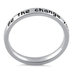 Sterling Silver "Be the change you wish to see in the world" Ring