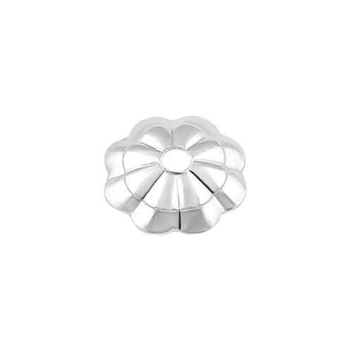 Sterling Silver Bead Flower Cap 5mm - PACK OF 12