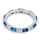 Sterling Silver Blue CZ Eternity Ring