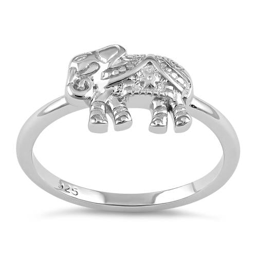 Sterling Silver Boho Elephant Ring