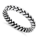 Sterling Silver Braided Stackable Ring