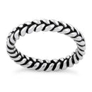 Sterling Silver Braided Stackable Ring