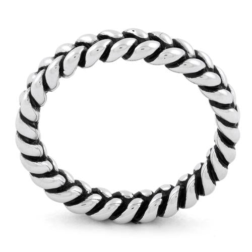 Sterling Silver Braided Stacklable Ring