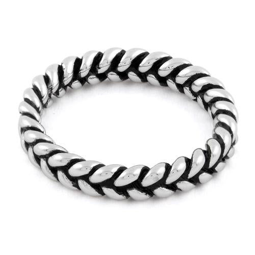 Sterling Silver Braided Stacklable Ring