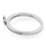 Sterling Silver Butterfly CZ Ring