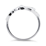 Sterling Silver Butterfly Heart Ring