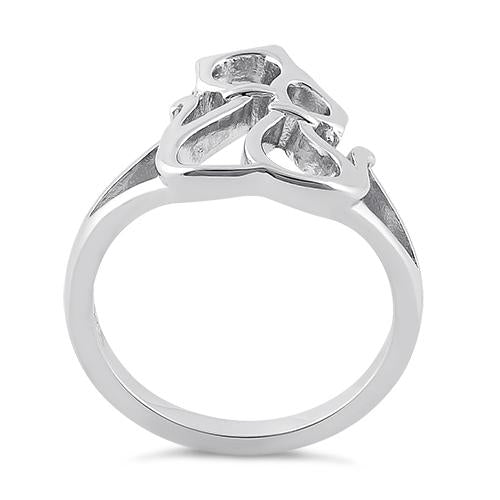 Sterling Silver Cat Couple Ring