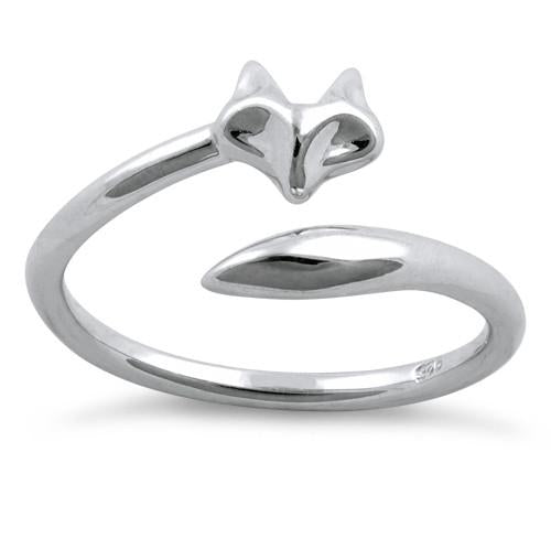 Sterling Silver Fox Ring