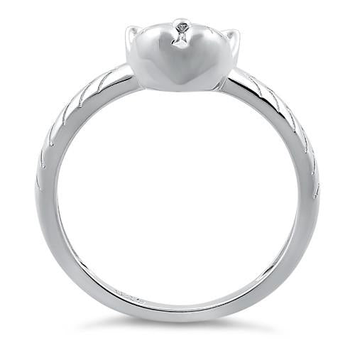 Sterling Silver Cat Ring