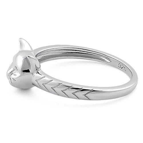 Sterling Silver Cat Ring