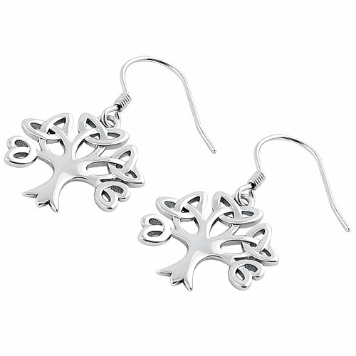 Sterling Silver Celtic Tree of Life Earrings