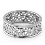 Sterling Silver Celtic Triquetra Eternity Band