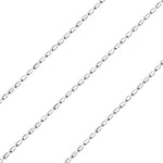 Sterling Silver Chain Cilindro 1mm x 1.5mm (sold by the foot)