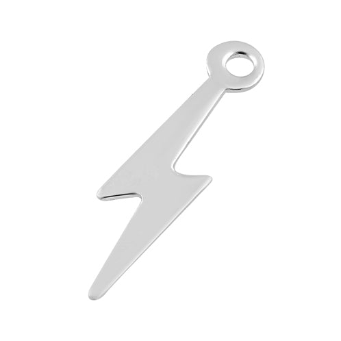 Sterling Silver Charm Lightning Bolt 13.6 x 3.5mm - PACK OF 6