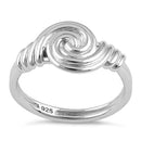 Sterling Silver Circle Swirl Ring