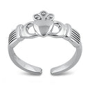 Sterling Silver Claddagh Toe Ring