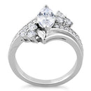 Sterling Silver Classy Marquise CZ Ring