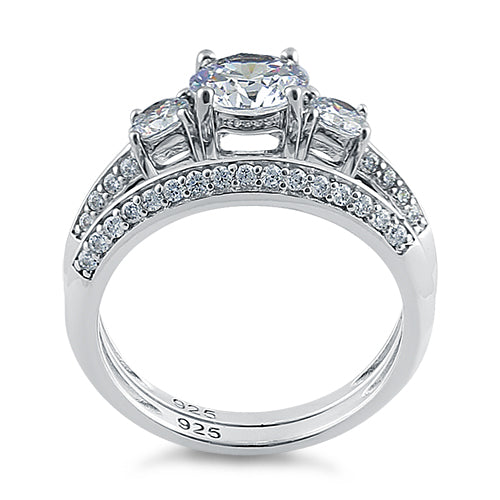 Sterling Silver 1.30 ct.  CZ Engagement Ring