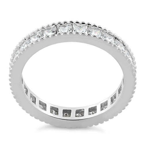 Sterling Silver Clear Eternity Band Ring