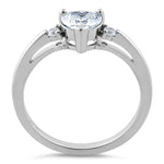 Sterling Silver Clear Heart CZ Ring