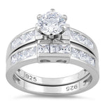 Sterling Silver 2-Piece CZ Engagement Ring