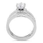 Sterling Silver 2-Piece CZ Engagement Ring