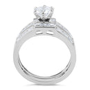 Sterling Silver 2-Piece CZ Engagement Ring