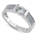 Sterling Silver Engagement CZ Ring