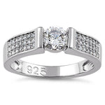 Sterling Silver Engagement CZ Ring
