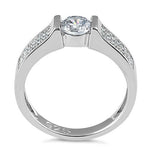 Sterling Silver Engagement CZ Ring