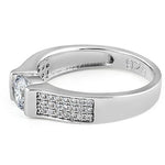 Sterling Silver Engagement CZ Ring