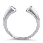 Sterling Silver Clear U Shaped Clear CZ Eternity Ring