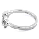 Sterling Silver Cross & Hearts Ring