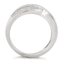 Sterling Silver Crossroad Pave CZ Ring