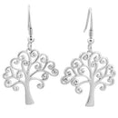 Sterling Silver Storybook Tree of Life Hook Earrings