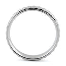 Sterling Silver Diamond Cut 2 Layer Zig Zag Wedding Band Ring