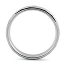 Sterling Silver Diamond Cut Lines Wedding Band Ring