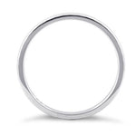 Sterling Silver Diamond Faceted Pattern Wedding Band Ring 2.5mm