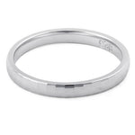 Sterling Silver Diamond Faceted Pattern Wedding Band Ring 2.5mm