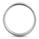 Sterling Silver Diamond Cut Pyramid Pattern Wedding Band Ring