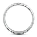 Sterling Silver Diamond Cut Slanting Lines Wedding Band Ring