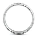 Sterling Silver Diamond Cut Slanting Lines Wedding Band Ring