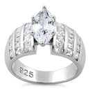 Sterling Silver 1.50 ct. Marquise CZ Ring