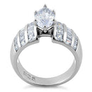 Sterling Silver 1.50 ct. Marquise CZ Ring