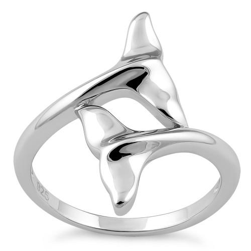 Sterling Silver Dolphin Fins Ring