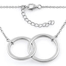 Sterling Silver Double Circle Necklace