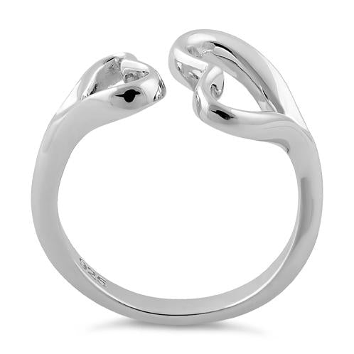 Sterling Silver Double Heart Ring