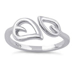 Sterling Silver Double Leaf Ring