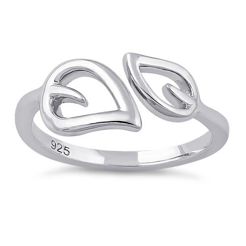 Sterling Silver Double Leaf Ring